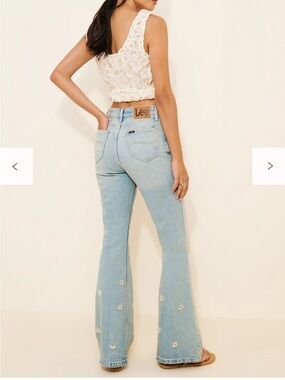 Lee Vintage High-Rise Flare Embroidered Jeans
